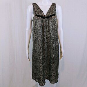 Vintage Vanity Fair Cheetah Print Nightgown Size S